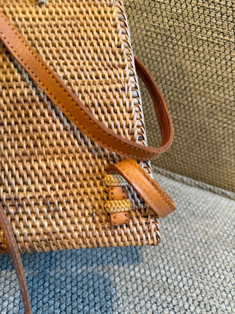 Sundara Rattan Backpack Bali Woven Bag Boho Summer - Picture 7 of 10